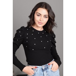 Bluza dama bumbac tetra cu pietre 8642