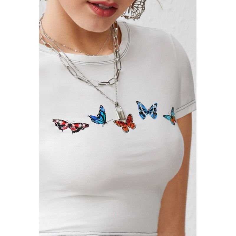 Body dama bumbac fluturi 9658