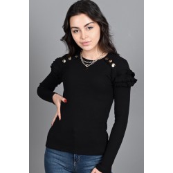Bluza dama bumbac tetra cu volane 1079