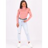 Bluza dama bumbac tetra cu decupaj in dreptul umarului 1078