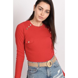 Bluza dama bumbac tetra cu nasturi 1044