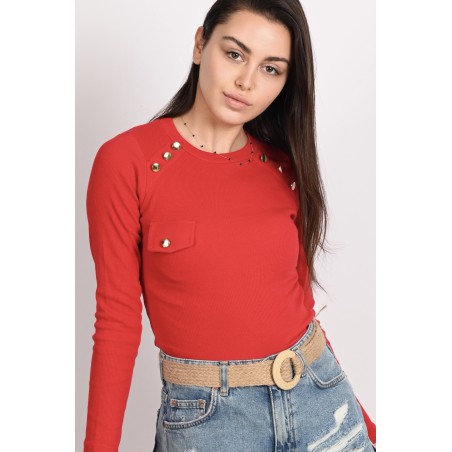 Bluza dama bumbac tetra cu nasturi 1044