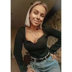 Bluza dama bumbac tetra cu decolteu D-217