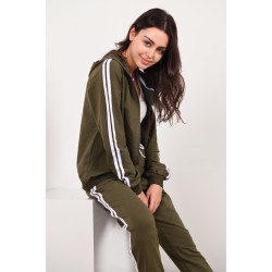 Trening dama bumbac cu dungi 3003-23