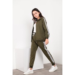 Trening dama bumbac cu dungi 3003-23