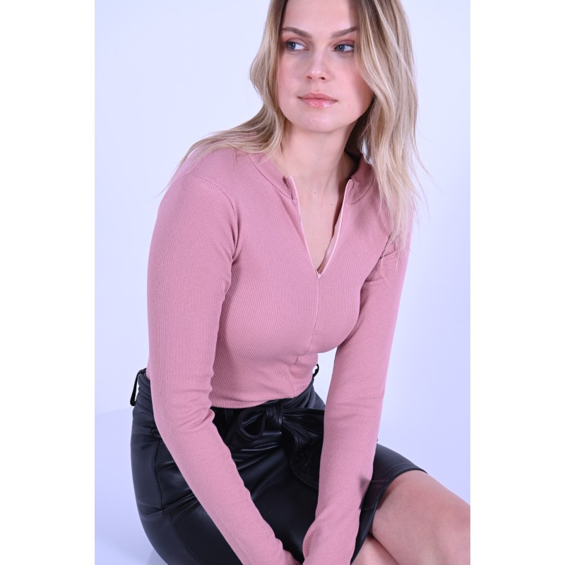 Body dama bumbac cu fermoar 9512