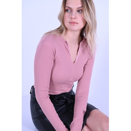 Body dama bumbac cu fermoar 9512