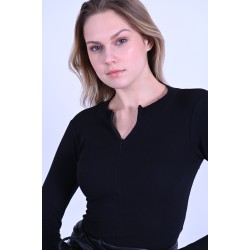 Body dama bumbac cu fermoar 9512