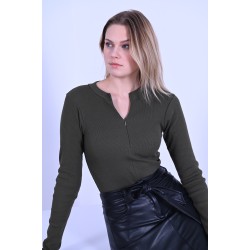 Body dama bumbac cu fermoar 9512