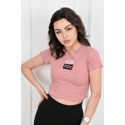 Tricou dama bumbac scurt ForYou 1239