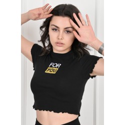 Tricou dama bumbac scurt ForYou 1239