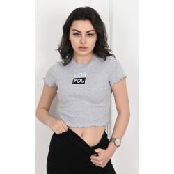 Tricou dama bumbac scurt ForYou 1239