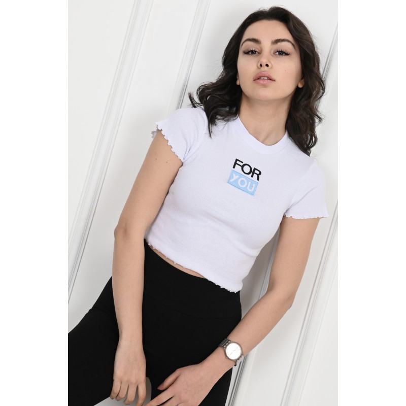 Tricou dama bumbac scurt ForYou 1239