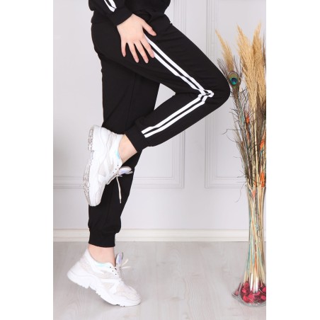 Pantalon dama bumbac cu dungi 6115