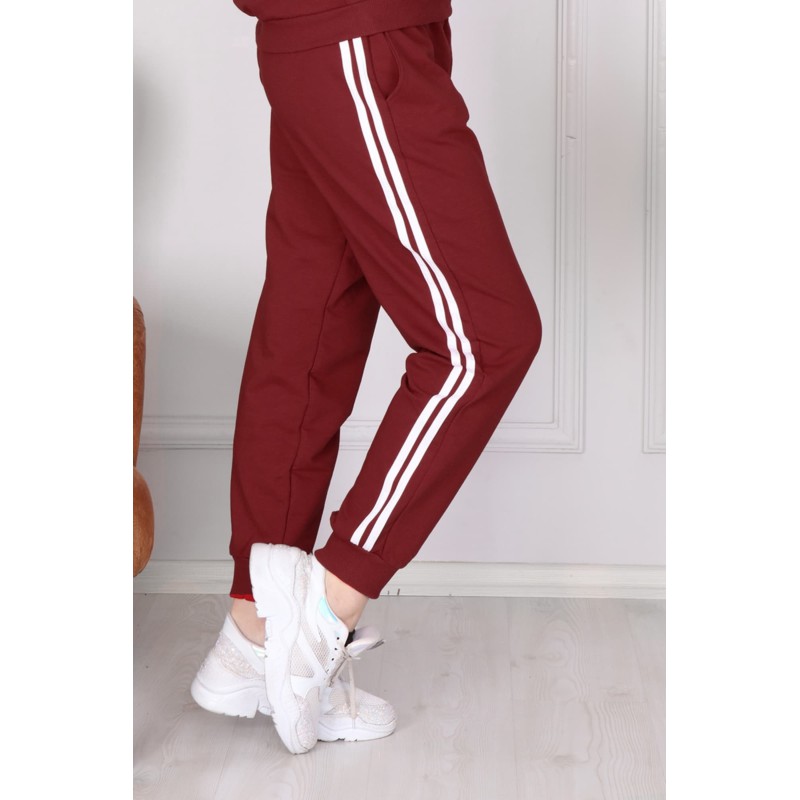 Pantalon dama bumbac cu dungi 6072-2