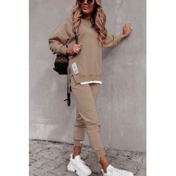 Trening dama bumbac cu fermoar lateral People 3422