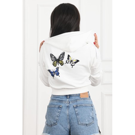 Hanorac dama bumbac fluturi 1345-23