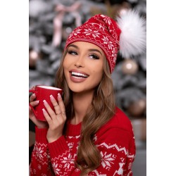 Set dama rochie, ciorapi si caciula din tricot 0121