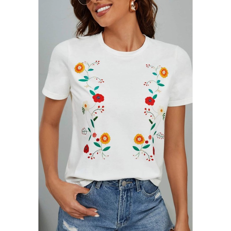 Tricou dama bumbac Floral 1285