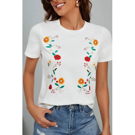 Tricou dama bumbac Floral 1285