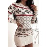 Rochie dama tricotata de Craciun 2070