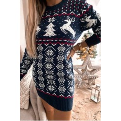 Rochie dama tricotata de Craciun 2072