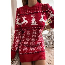 Rochie dama tricotata de Craciun 2072