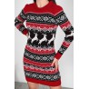 Rochie dama tricotata cu imprimeu de Craciun 2065