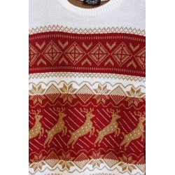 Rochie dama tricotata cu imprimeu de Craciun 2065