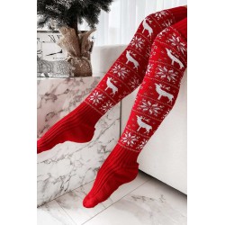 Compleu dama cu imprimeu de Craciun 0123