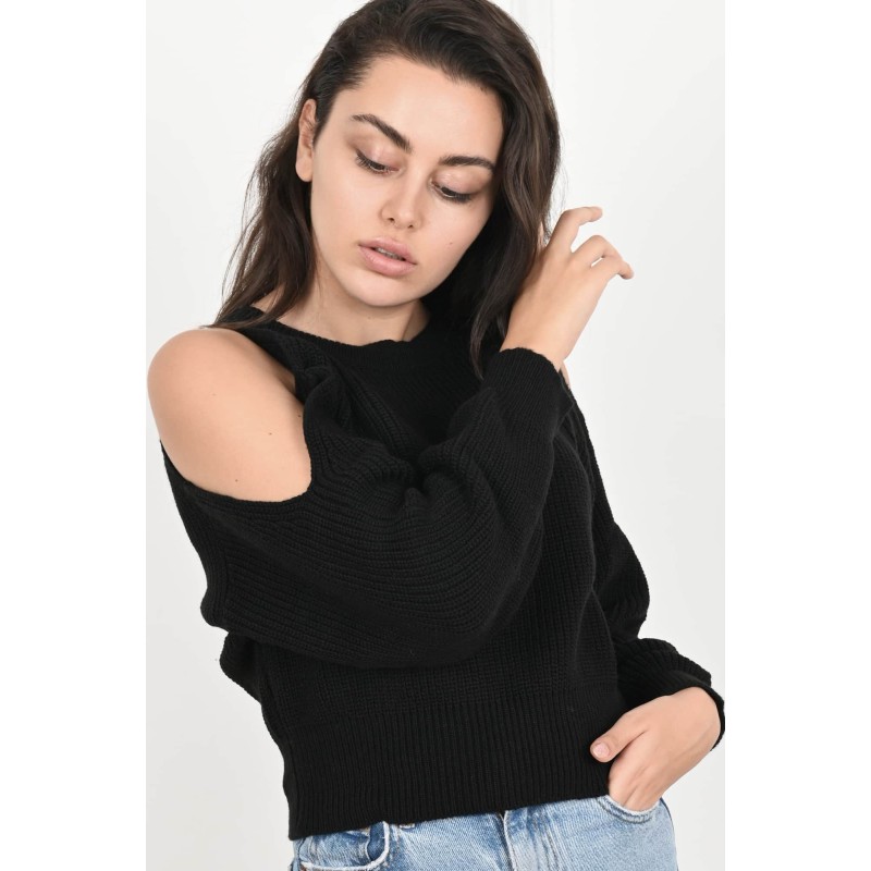 Pulover dama cu umeri goi 2091