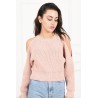 Pulover dama cu umeri goi 2091