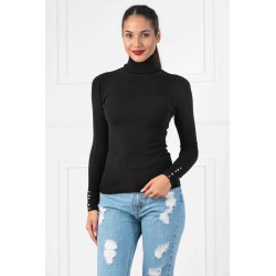 Pulover dama moale cu perle si strasuri 939