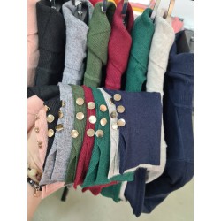 Pulover dama moale cu nasturi metalici 302