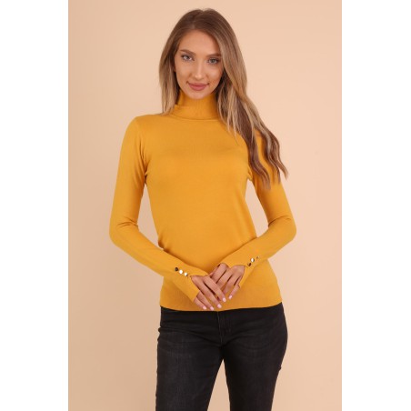 Pulover dama moale cu nasturi metalici 302