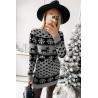 Rochie dama tricotata cu imprimeu de Craciun 2068