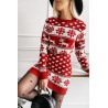 Rochie dama tricotata cu imprimeu de Craciun 2068