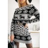 Rochie dama tricotata cu imprimeu de Craciun 2068