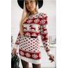 Rochie dama tricotata cu imprimeu de Craciun 2068