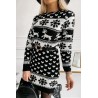 Rochie dama tricotata cu imprimeu de Craciun 2068
