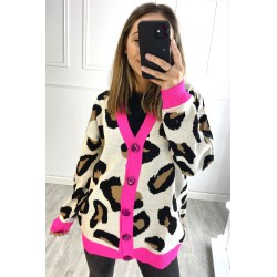 Cardigan dama Animal Print 7002