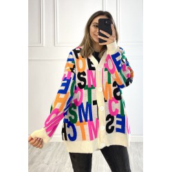 Cardigan dama Letters 7036