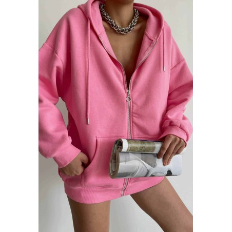 Hanorac dama vatuit cu fermoar si gluga 1397