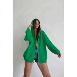 Hanorac dama vatuit cu fermoar si gluga 1397