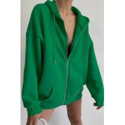 Hanorac dama vatuit cu fermoar si gluga 1397