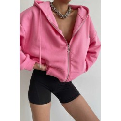 Hanorac dama vatuit cu fermoar si gluga 1397