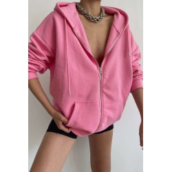 Hanorac dama vatuit cu fermoar si gluga 1397