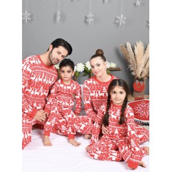 Pijama dama bumbac cu imprimeu Red 9385-5