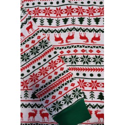 Pijama dama bumbac cu imprimeu festive 9385-8