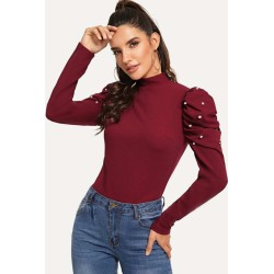 Bluza dama bumbac tetra cu perle 8503